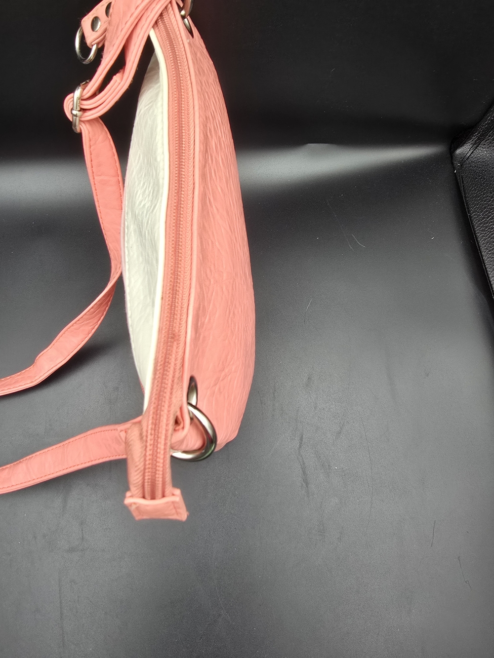Rosetti Tricolor Pebbled Crossbody - Coral, Blush & Cream - Picture 5 of 14